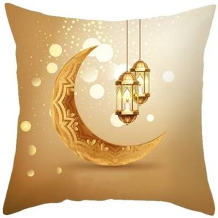 Crescent and Lantern Design Pillow Cover
