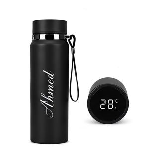 Customized Black 800ml Thermal Flask - English or Arabic Designs