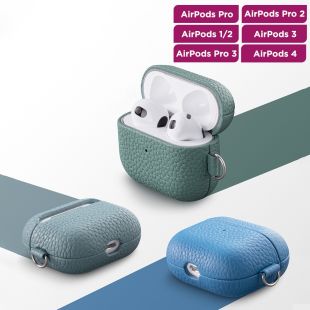 Leather Protective with Lychee Pattern Case for AirPods