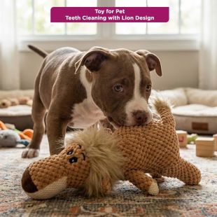لعبة بتصميم Lion لتنظيف أسنان الحيوانات الأليفة
