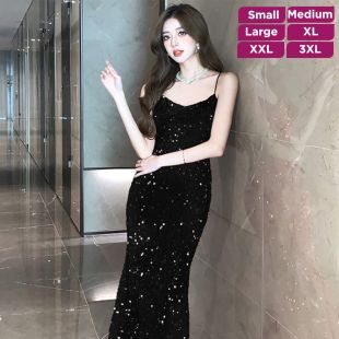 French Design Shiny Dress For Women