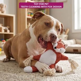 Toy for Pet Teeth Cleaning with Fox Design