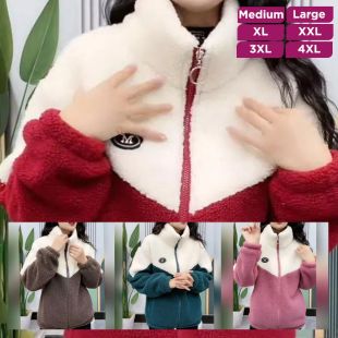 Loose Padded Long Sleeve High Collar Winter Jacket For Women