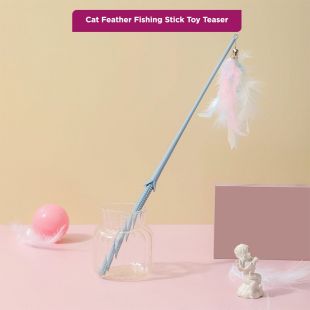 Cat Feather Fishing Stick Toy Teaser