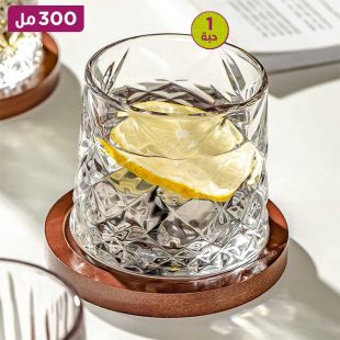 كوب زجاج كريستالي 300 مل