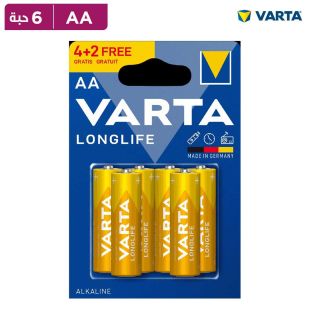 مجموعة من 6 بطاريات Longlife حجم AA من VARTA