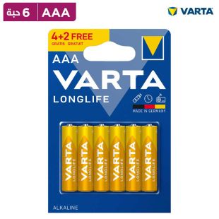 مجموعة من 6 بطاريات Longlife حجم AAA من VARTA