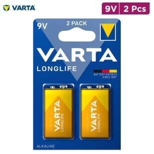 Pack of 2 Pcs Batteries 9V Longlife by VARTA