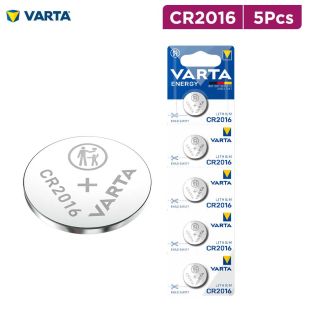 Pack of 5 Pcs CR2016 Lithium Batteries by VARTA