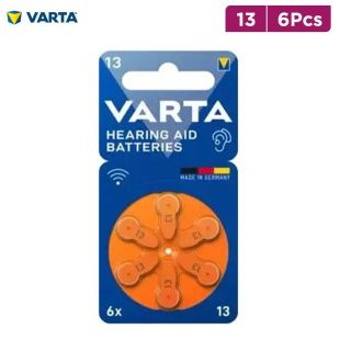Pack of 6 Pcs Hearing Aid Batteries Size 13 by VARTA