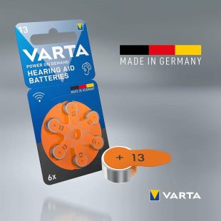 مجموعة من 6 بطاريات سماعات طبية قياس 13 من VARTA