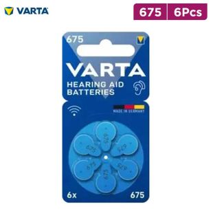 Pack of 6 Pcs Hearing Aid Batteries Size 675 by VARTA