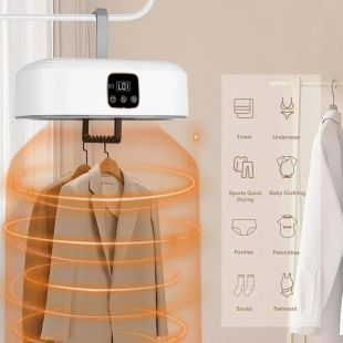 Folding Electric Clothes Dryer 600W with Remote by DENX