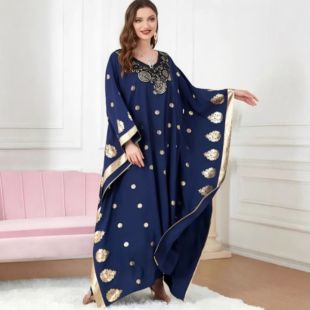 عباية بأكمام واسعة وتصميم شرقي للسيدات