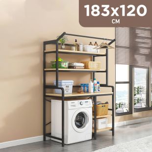 3 Tier Laundry Rack Over Washing Machines 183 x 120 cm