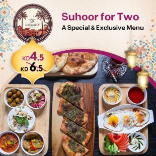 Sohour Set Menu For 2 Persons at Dar Moroccan Marrakesh Restaurant 
