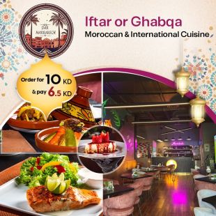 Choose what you Desire to Eat for Iftar or Ghabqa at Dar Moroccan Marrakesh Restaurant 