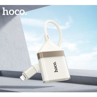 قارئ بطاقات الذاكرة 2 في 1 مع موصل Lightning من Hoco