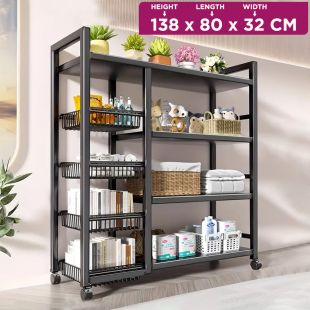 4 Layer Multipurpose Organizing Rack With Wheels