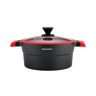 Daewoo Granite Casserole with Clear Lid 32 cm