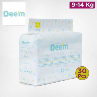 DEEM Baby Tape Diaper Size 4 L (9–14kg) – 30pcs