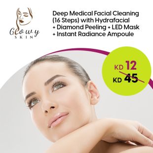 16-Step Deep Natural Cleansing + Light Mask + Instant Radiance Ampoule at Glowy Skin
