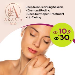 Deep Skin Cleansing Package + Diamond Peeling + Dermapen + Lip Tinting from Akasia Skin