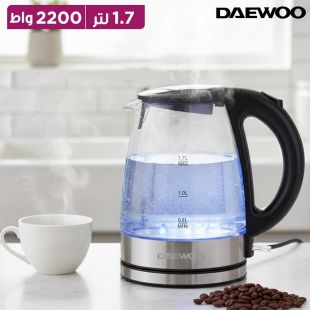غلاية كهربائية 1.7 لتر زجاجية 2200 واط من Daewoo