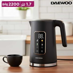 غلاية كهربائية ديجتال 1.7 لتر ستانلس ستيل 2200 واط من Daewoo