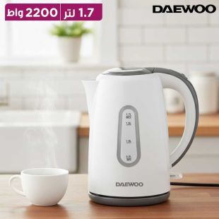 غلاية كهربائية لاسلكية 1.7 لتر بلاستيكية 2200 واط من Daewoo