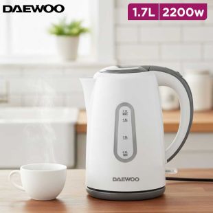 1.7L Plastic Cordless Kettle 2200W by Daewoo