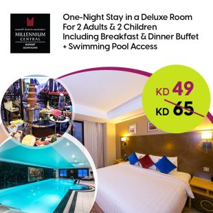 Enjoy 1 Night Stay in a Deluxe Room for 2 Persons & 2 Kids at Millennium Central - Kuwait City