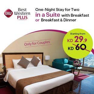 Enjoy 1 Night in a Suite including Breakfast & Dinner for 2 Persons at Best Western Hotel