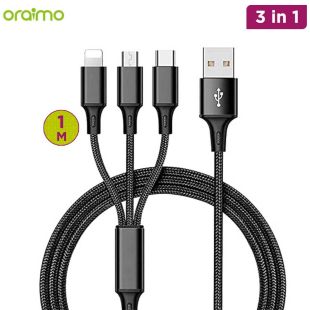 3 in 1 Fast Charging Cable 2.4A 1m by Araimo