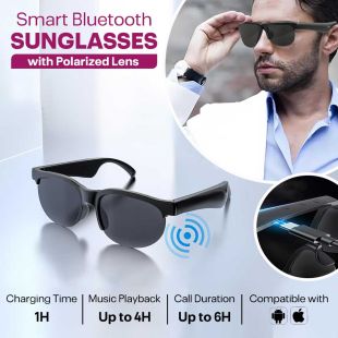 Smart Bluetooth Sunglasses with Polarized Lens
