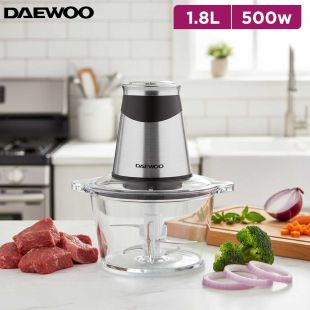 1.8L Glass Bowl Food Chopper 500W by Daewoo