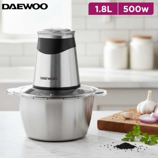 1.8L Stainless Steel Bowl Food Chopper 500W by Daewoo