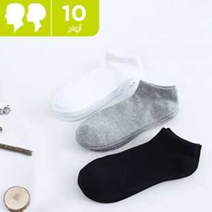 10 أزواج جوارب قصيرة للكعب للرجال والسيدات ( قياس حر مناسب لجميع المقاسات )