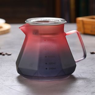 إبريق قهوة زجاجي أنيق مع غطاء