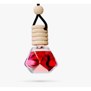 معطر جو للسيارة على شكل ماسة بغطاء خشبي 6 مل