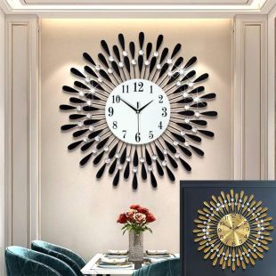 Modern Diamonds Wall Clock For Home Round Shape Diameter 73cm