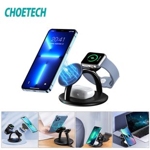 3 in 1 Magnetic Wireless Charging Stand for iPhone and Airpods and iWatch by Choetech