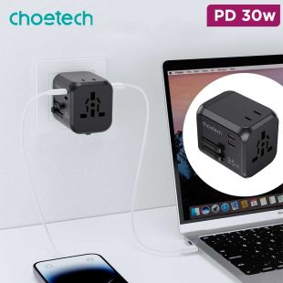 PD35W Travel Wall Charger with 2 USB-C and 3 USB-A Ports by Choetech
