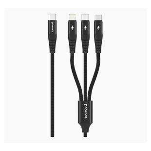 Proove Hydra 3-in-1 Type-C + Micro USB + Lightning Cable 1m
