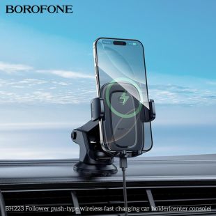 2 in 1 Wireless Car Charger and Stand 15W by Borofone