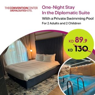 One Night stay in a Diplomatic Suite at The Convention Center & Royal Suites Hotel– Free Zone