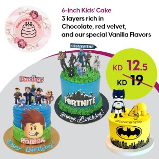 6 inches Yummy Cakes of your Choice from Doka cake