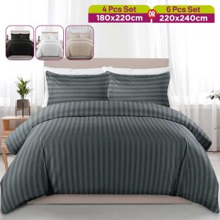 Double Duvet Satin Cover Set 4 or 6 Pcs