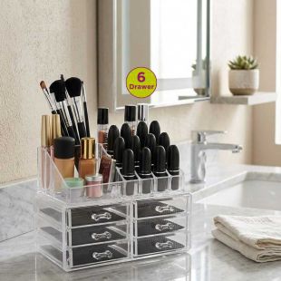 6 Drawer Acrylic Cosmetic and Jewellery Organizer Box