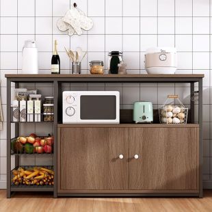 2 Tiers Multipurpose Kitchen Rack with Side Baskets 120 x 30 x 80cm